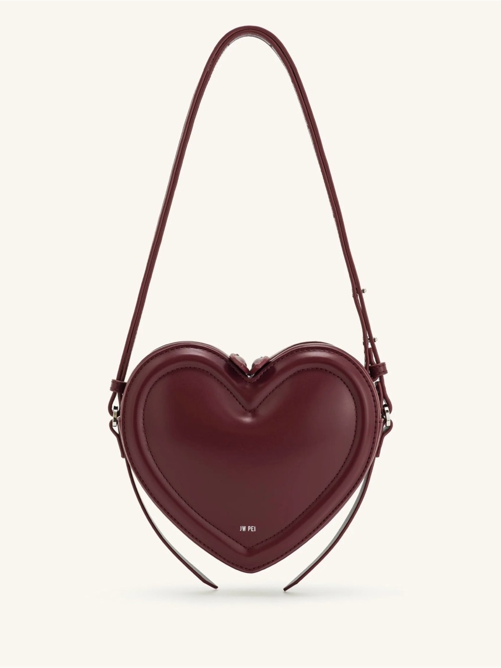JW PEI Arlene Heart Shaped Bag - Claret NEW